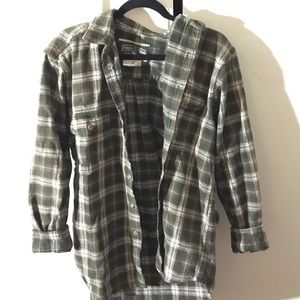 Thick olive flannel