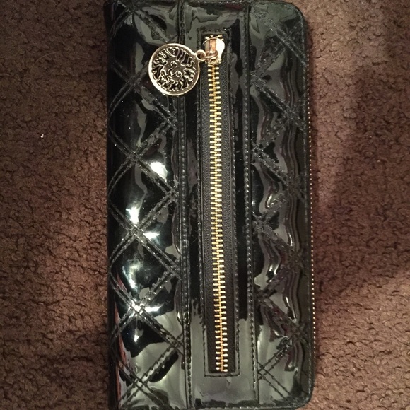 Anne Klein Black Quilted Wallet