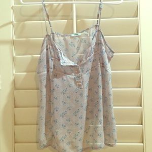 Floral print light tank top