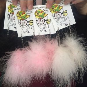 FLUFFY HANDMADE EARRINGS!!!