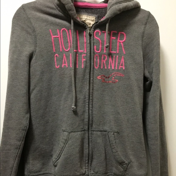 ‼️SALE‼️ Hollister hoodie in pink/grey