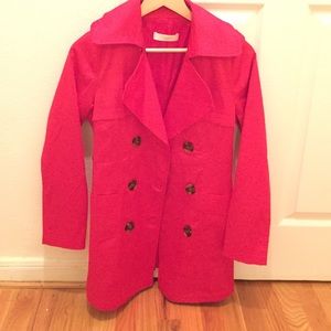 Thin unbranded red trench coat - size Xs/s, 0/2