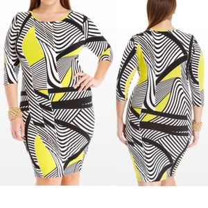 NWOT Plus Size Zodiac Geo Print Bodycon Dress