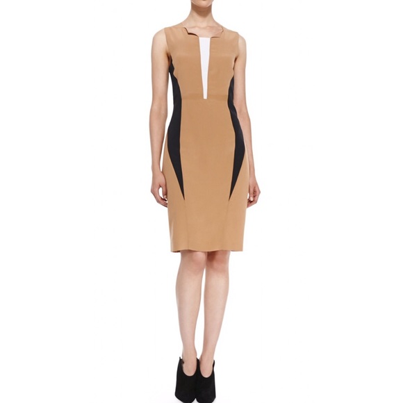 Magaschoni New York colorblock silk dress