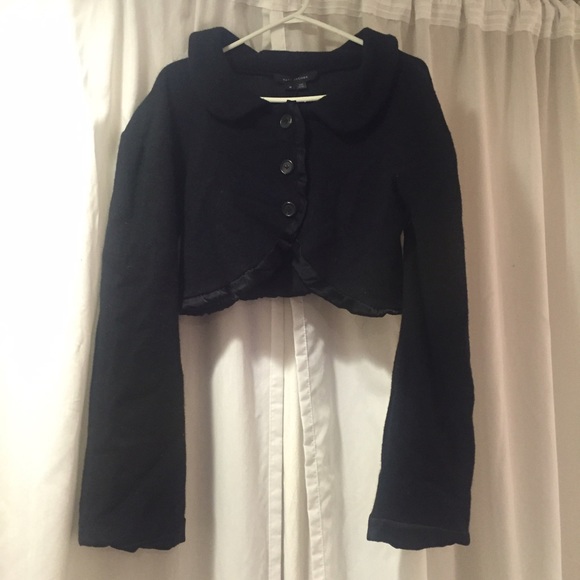 Marc Jacobs black angora and silk cardigan NWT
