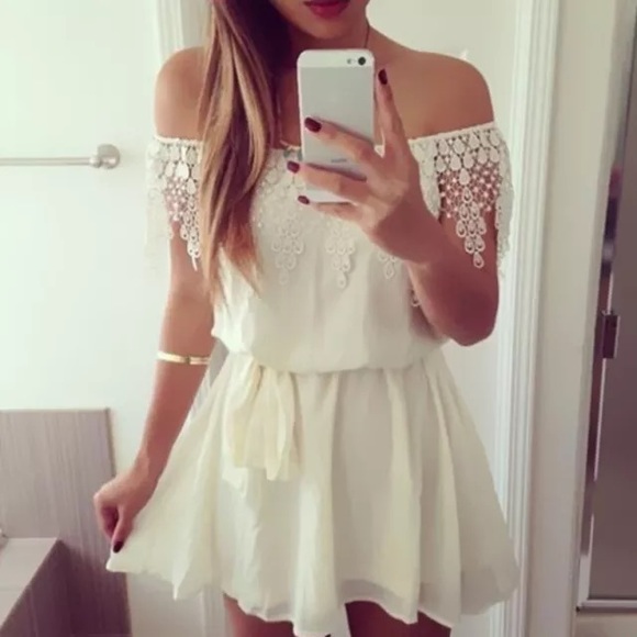 White off shoulder dress