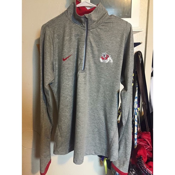 Girls Fresno state fleece sweater Nike dri- fit