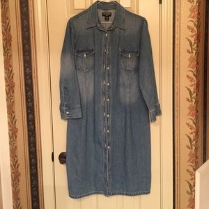 Vintage Polo button down jean dress.