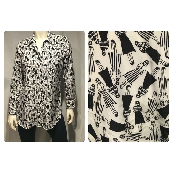 Funky Person Print Blouse