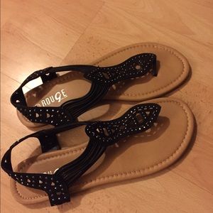Cute black sandals