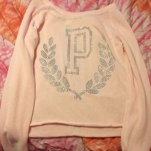 pink Victoria secrets long sleeve shirt.