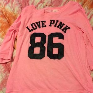 Pink Victoria secrets 3/4 shirt