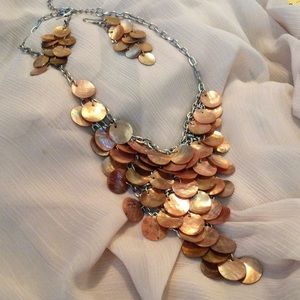 Earrings and necklace