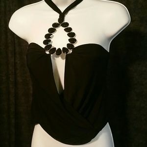 NWT  Black Club Top - Size Medium