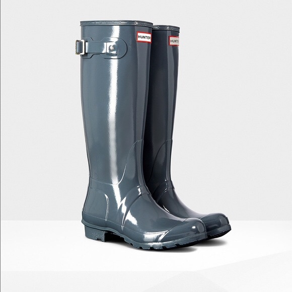 SOLD----Tall Gloss Hunter Rain Boots☔️ - Picture 2 of 4