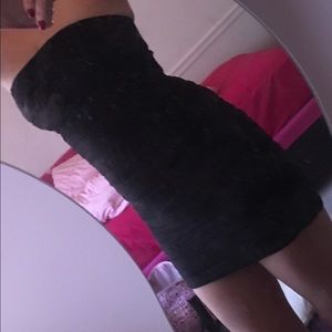 Black Ruched tube dress