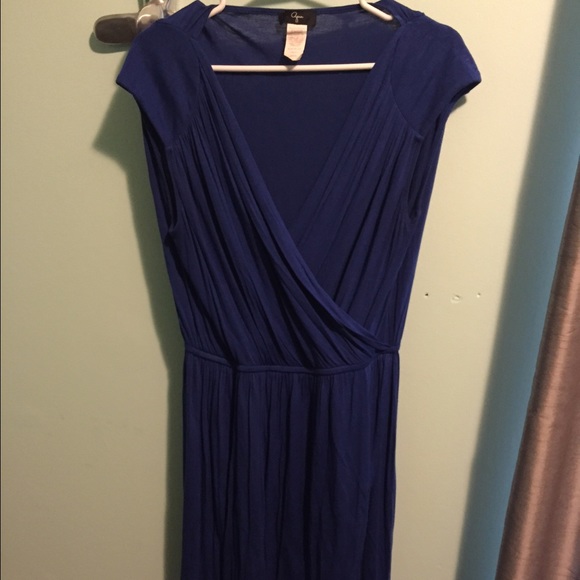 Aqua Blue faux wrap dress Large