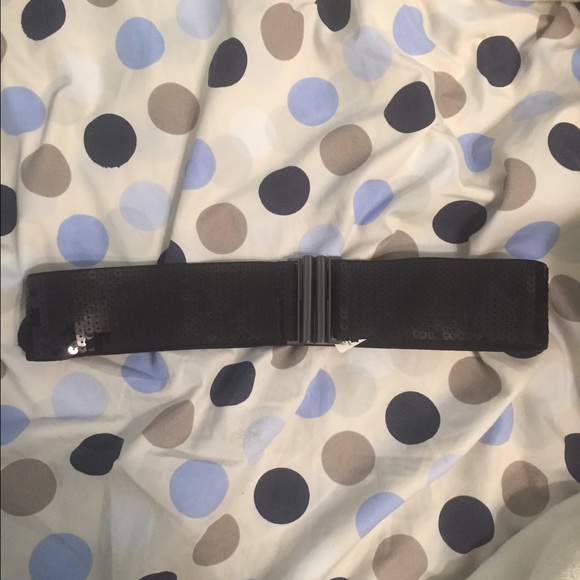 Sequin black waist belt M