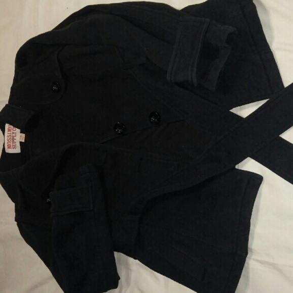 Black peacoat