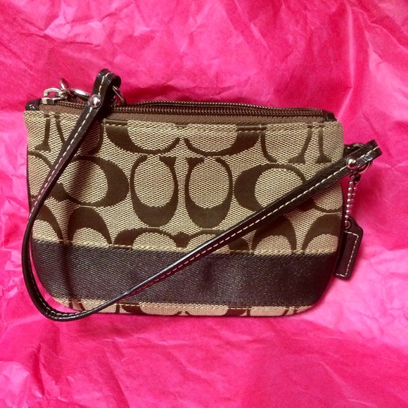 Coach corner zip wristlet