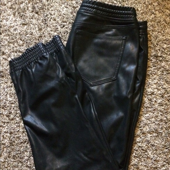 BULLHEAD Black leather pants.