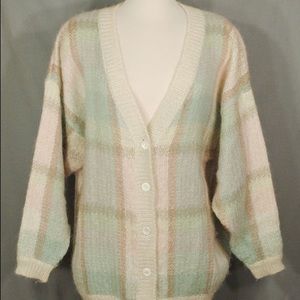 VINTAGE Plaid Mohair Sweater