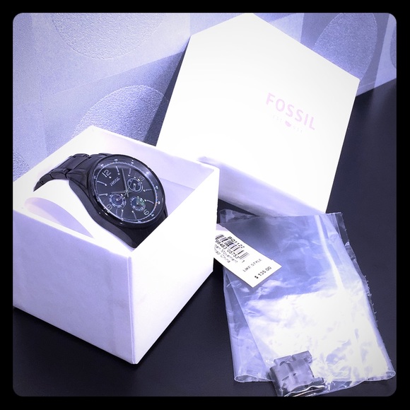 Fossil Black Stainless Steel Watch