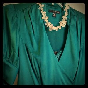 Banana Republic Teal silk blouse