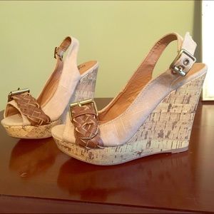 Tan spring wedges size 5.5