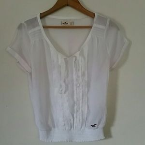 Hollister Co Short Sleeve Blouse  Lace Small