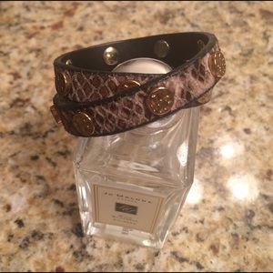 Tory Burch Double-Wrap Logo Stud Bracelet