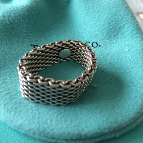 Authentic Tiffany size 8 silver