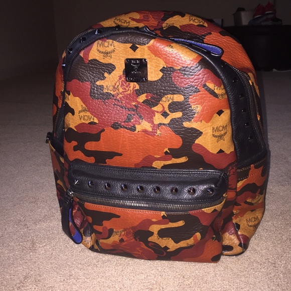 mcm camo backpack