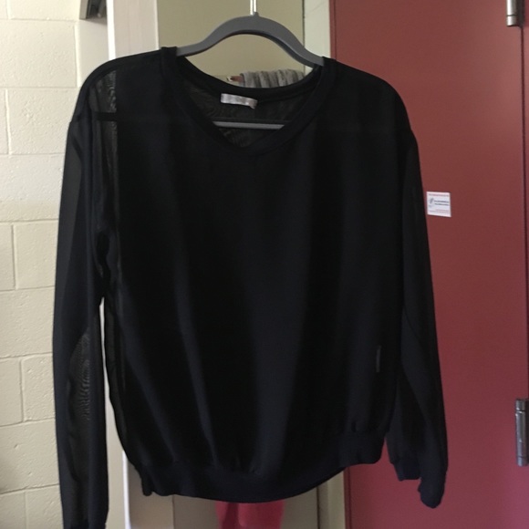 Sheer black blouse