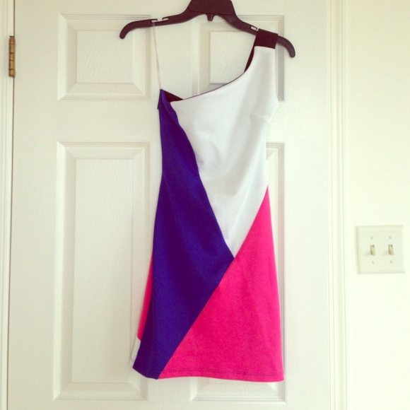 Color blocked party dress