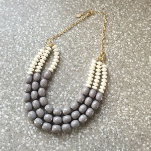 Cream, gold and grey necklace
