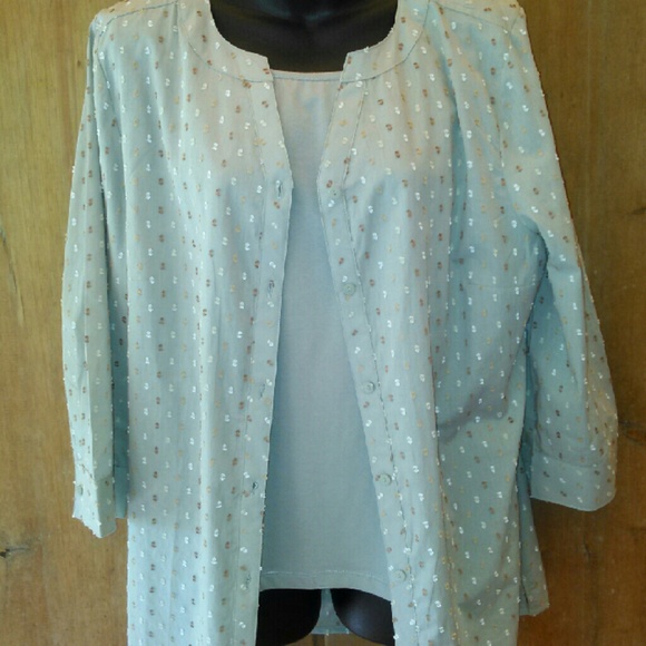 2 piece Denim & Company blouse set