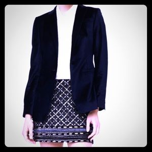 Club monaco velvet navy blazer NWOT