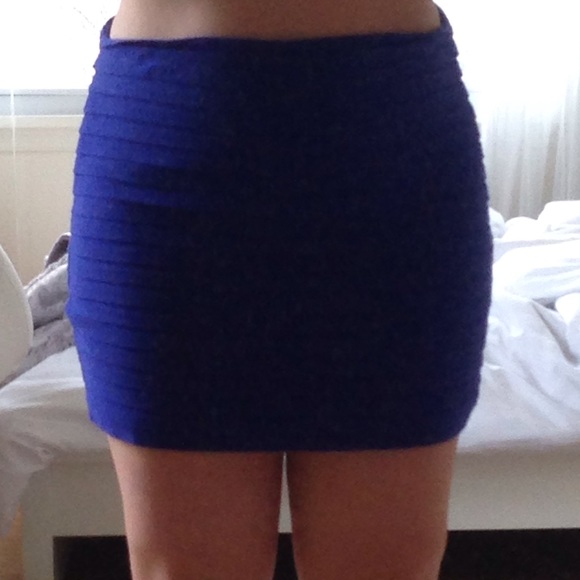 Blue mini skirt