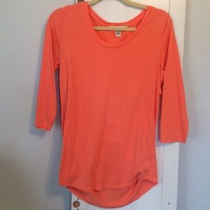 Orange Open back tee