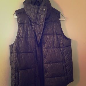 Cheetah Print Puffer Vest