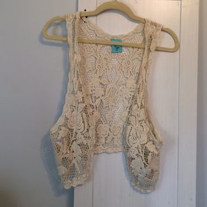 Lacey vest tank top