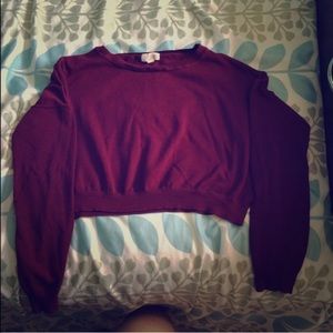 Maroon crop top