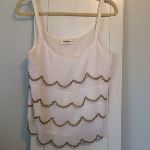 White beaded tank