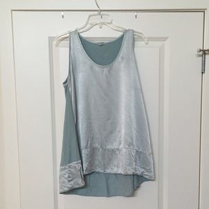 PJ Harlow "Natalie" satin tank with ruffle