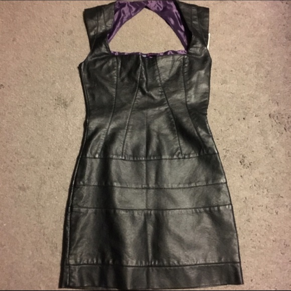 Brand New Never worn Faux leather dress Size XS