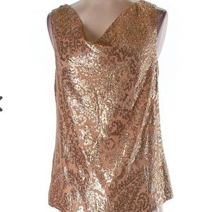 J. Crew metallic paisley print silk blouse