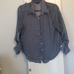 Checkered button-down