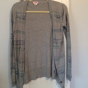 Gray patterned cardigan