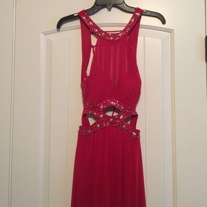 Size 5/6 Morgan & Co Long Sr Ball Dress. Worn  1x